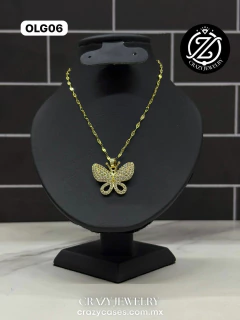 Gargantilla de oro laminado - Mariposa c...