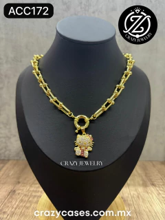 Collar acero inoxidable clip - Kitty ros...