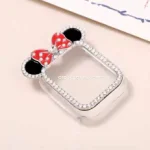 Case Minnie silver cristales 44-45mm