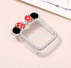 Case Minnie silver cristales 44-45mm