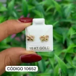 Mariposa con Circonias -Oro 10K
