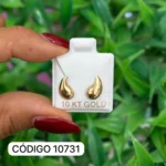 Media Gota Grande -Oro 10K