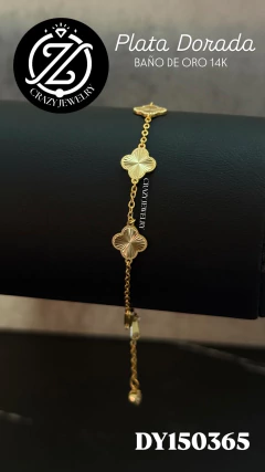 Pulsera Plata Dorada .925- Van cleef aju...