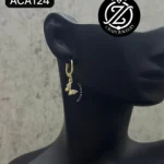 Arracadas de acero inoxidable- mariposa...