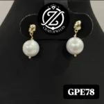 Aretes con perla cultivada - Plata dorad...