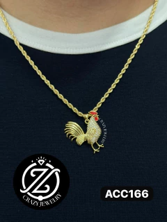 Cadena torzal dorada de acero inoxidable...