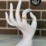 Anillo ajustable acero - gota con circon...