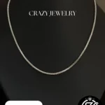 Cadena espuma- Plata italiana .925 con R...