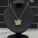 Gargantilla de oro laminado - Mariposa c...