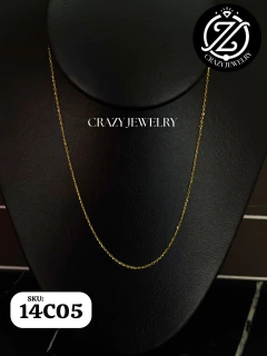 Cadena italiana rolo delgado 50cm- Oro 1...