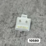 Circonia Cuadrada recta 3mm- oro 10K