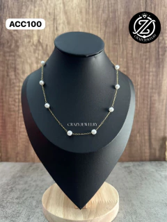 Gargantilla de acero inoxidable - dorada...