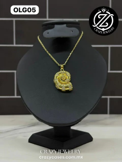 Gargantilla de oro laminado - Caracol co...