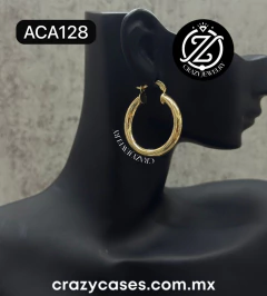 Arracadas de acero inoxidable dorada