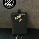 Inicial F de Oro con circonias