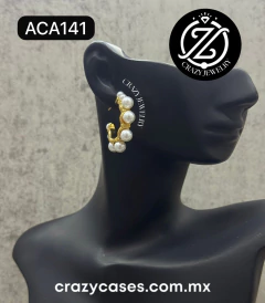 Arracadas - acero inoxidable - perlas