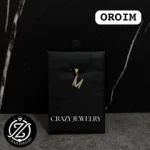 Inicial M de Oro con circonias