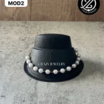 Acero inoxidable - Pulsera dorada perlas...