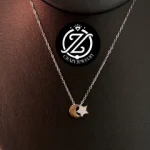 Gargantilla Luna y estrella con circonia...