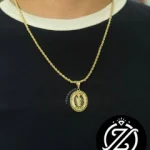 Cadena torzal dorada de acero inoxidable...