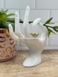 Anillo acero dorado ajustable - Baguette...