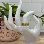 Anillo acero dorado ajustable - Estrella...