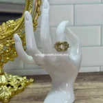 Anillo acero dorado ajustable - Chunky n...