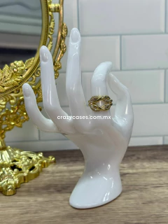 Anillo acero dorado ajustable - Chunky n...