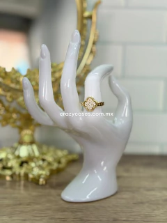 Anillo acero dorado ajustable - Inspirad...