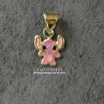 Dije Stitch rosa- ORO 10K