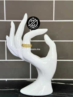 Anillo de acero inoxidable - Bolitas dor...