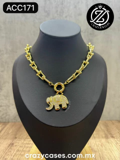 Collar acero inoxidable clip - Elefante...