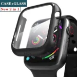 Case black vidrio templado 42mm