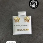 FLOR DIAMANTADA 3 OROS GRANDE - Oro 10K