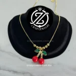 Gargantilla de acero inoxidable - Cereza