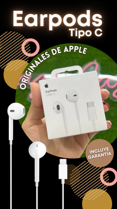 Earpods Apple tipo C originales