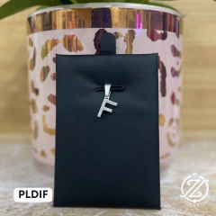 Inicial con cristales letra F - Dije de...