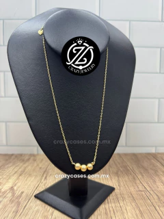 Gargantilla de acero inoxidable - Tres b...