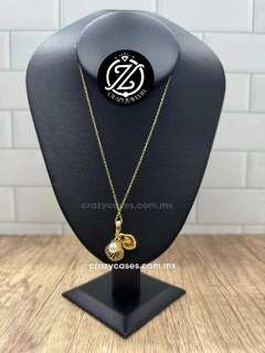 Gargantilla de acero inoxidable - Concha...