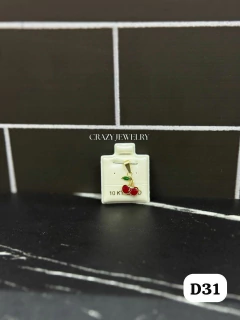 Dije Cereza esmaltado 10K Ley