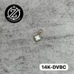 Dije Van cleef Ch-Blanco Oro 14K Italian...