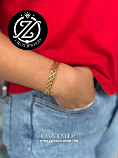 BRAZALETE ACERO INOXIDABLE - TRENZADO MO...