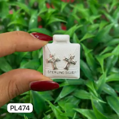 Cruz Diamantada Plata