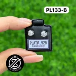 Flor 3D con circonia - plata