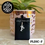 Inicial con corona y cristales Letra F-...