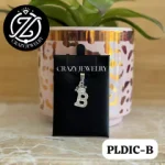 Inicial con corona y cristales Letra B-...