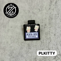 Kitty esmaltada - Plata .925