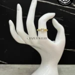 Anillo acero dorado ajustable - Solitari...