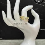 Anillo acero dorado ajustable - Mariposa...