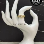 Anillo acero dorado ajustable - Solitari...